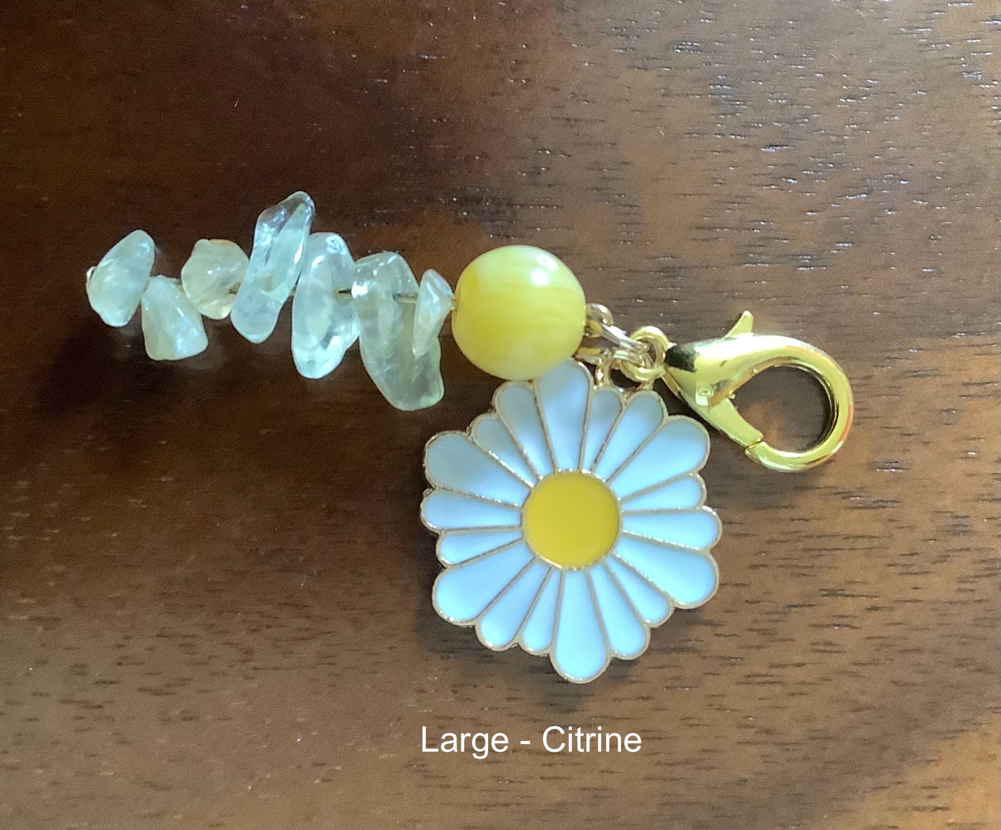 Large Charm with Citrine Chips