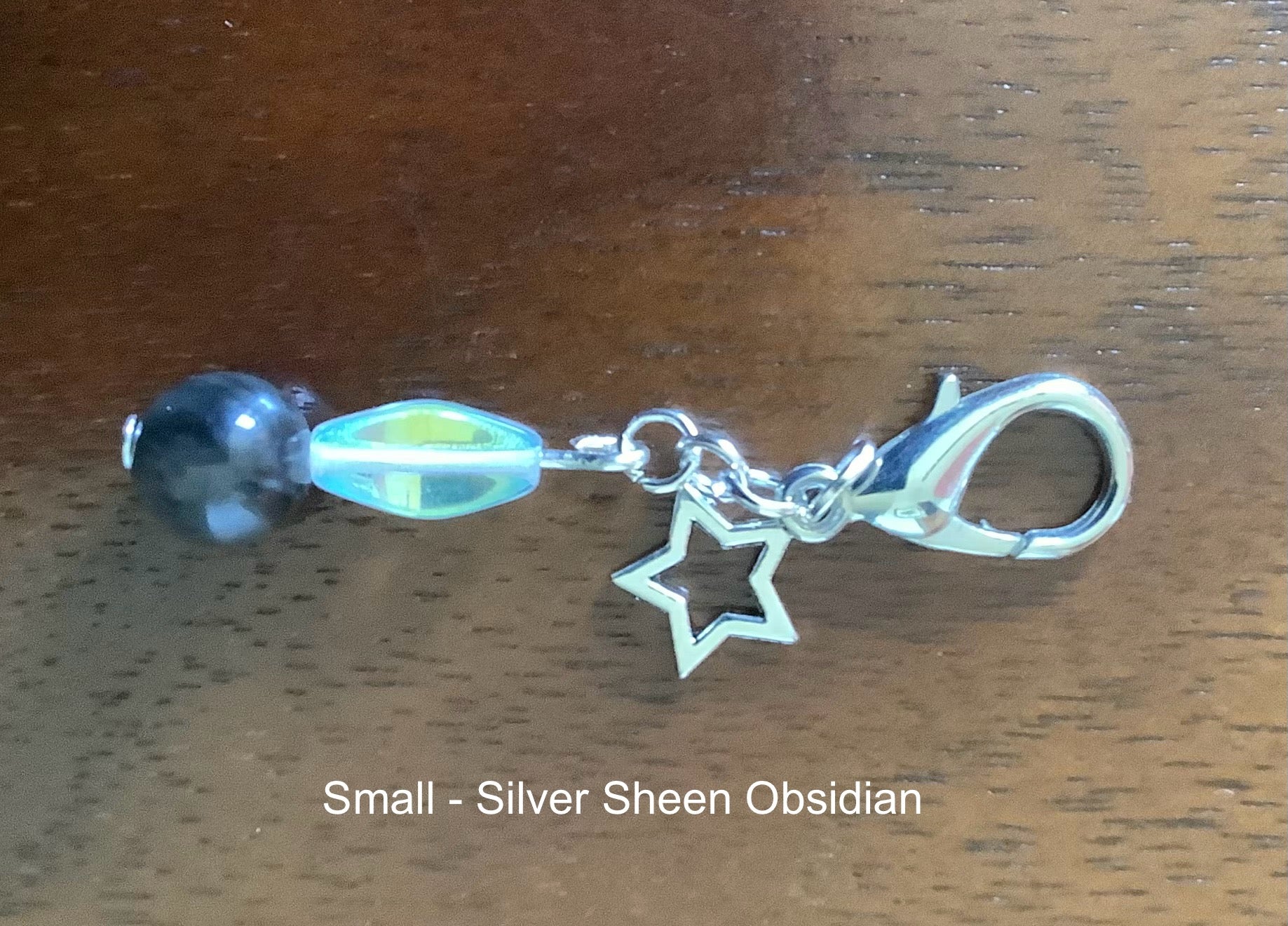 Small Charm with Silver Sheen Obsidian