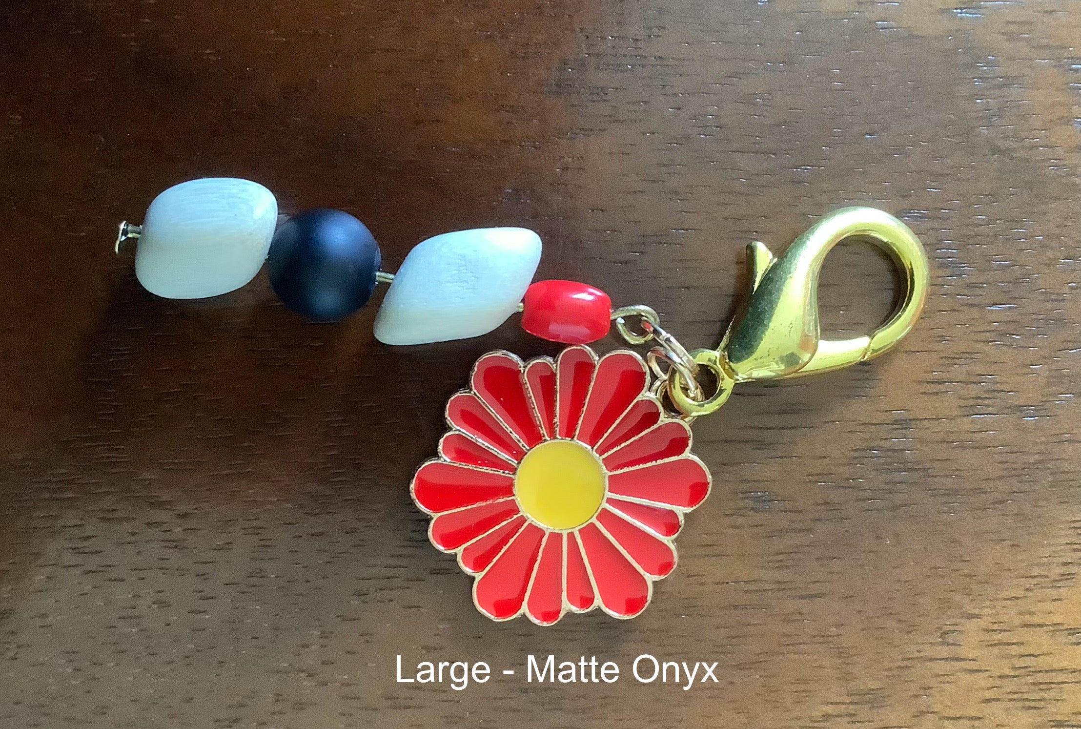 Large Charm with Matte Onyx