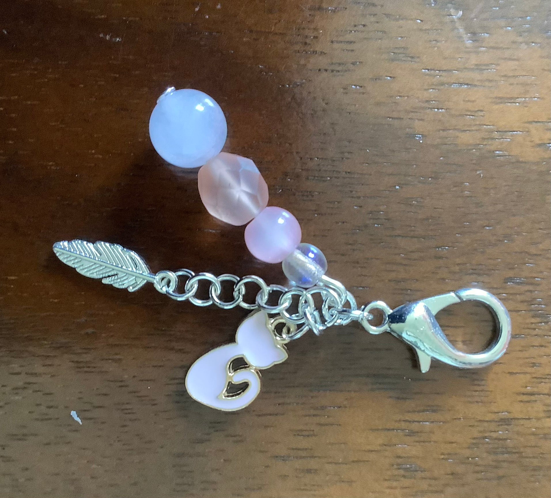 Medium Charm with Rose Quarts