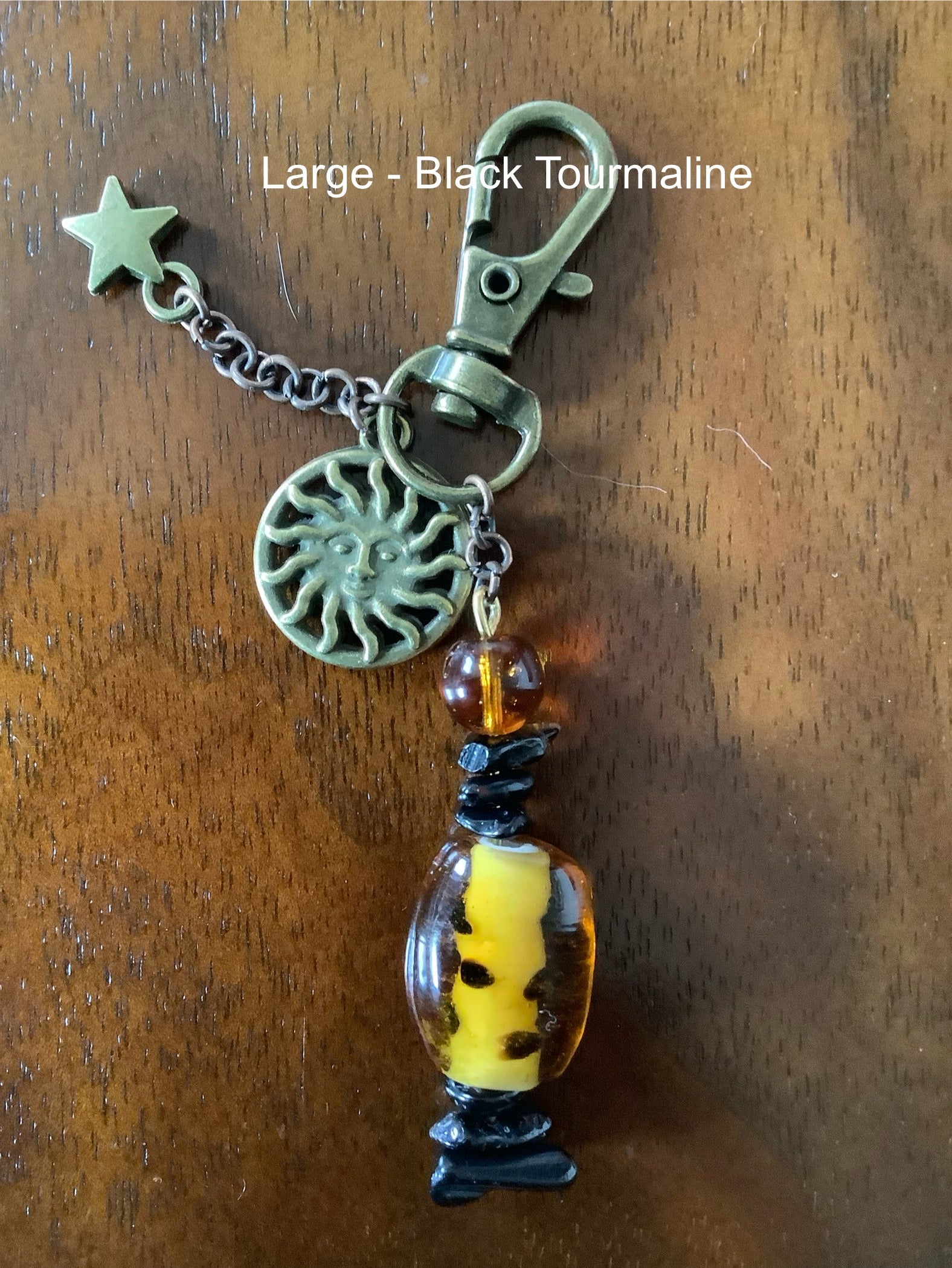 Large Charm with Black Tourmaline