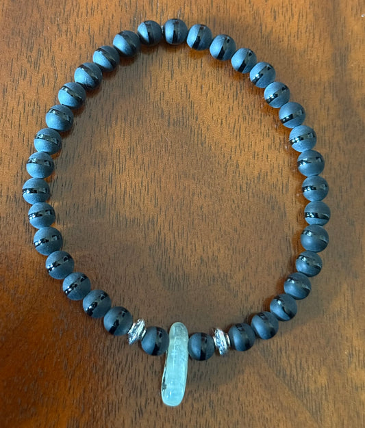 Silver Sheen Obsidian Bracelet