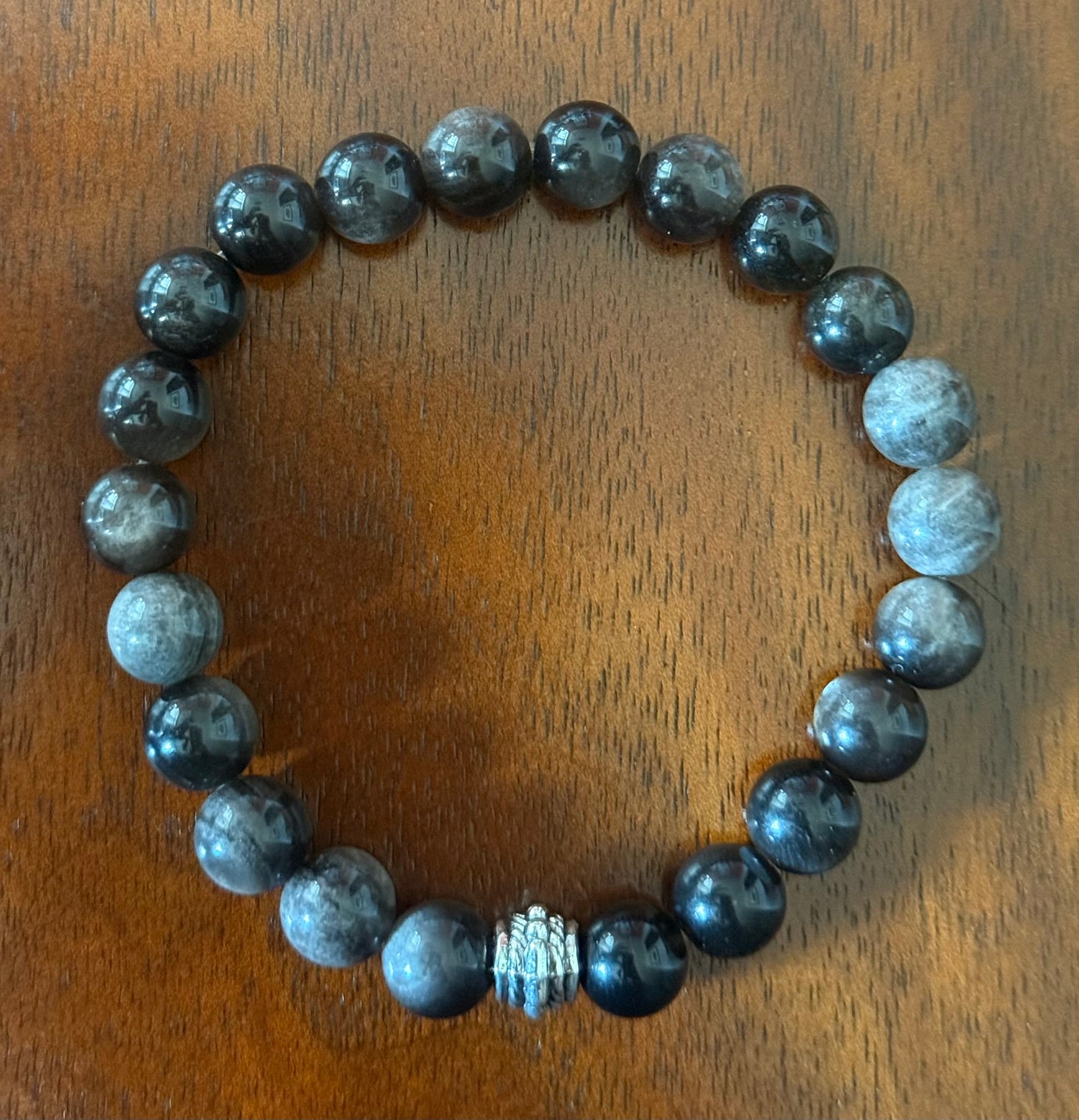 Silver Sheen Obsidian Bracelet