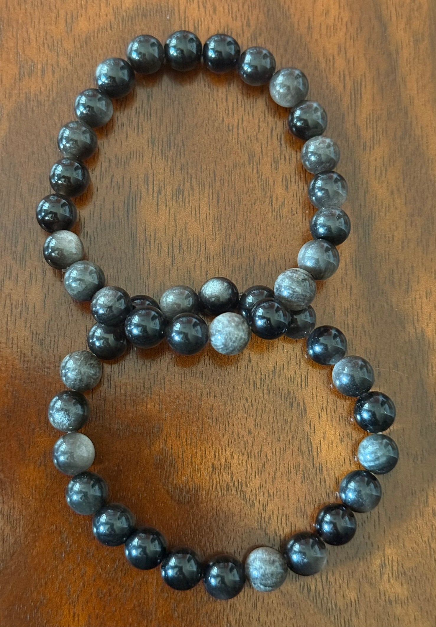 Silver Sheen Obsidian Bracelet