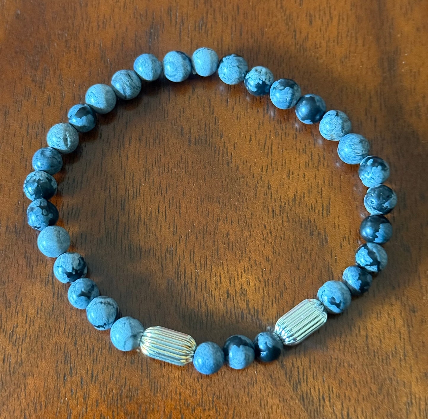 Snowflake Obsidian Bracelet