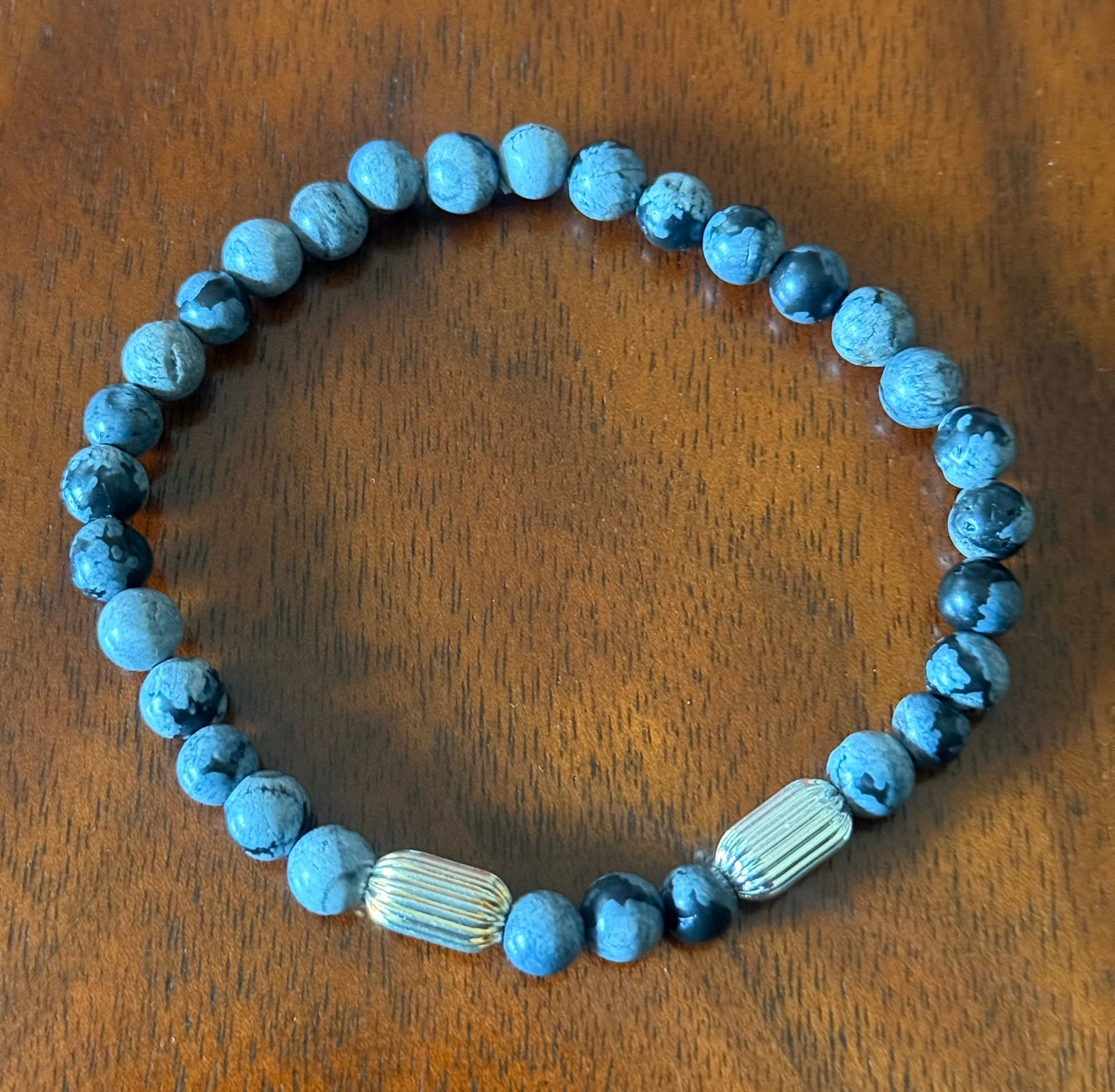 Snowflake Obsidian Bracelet