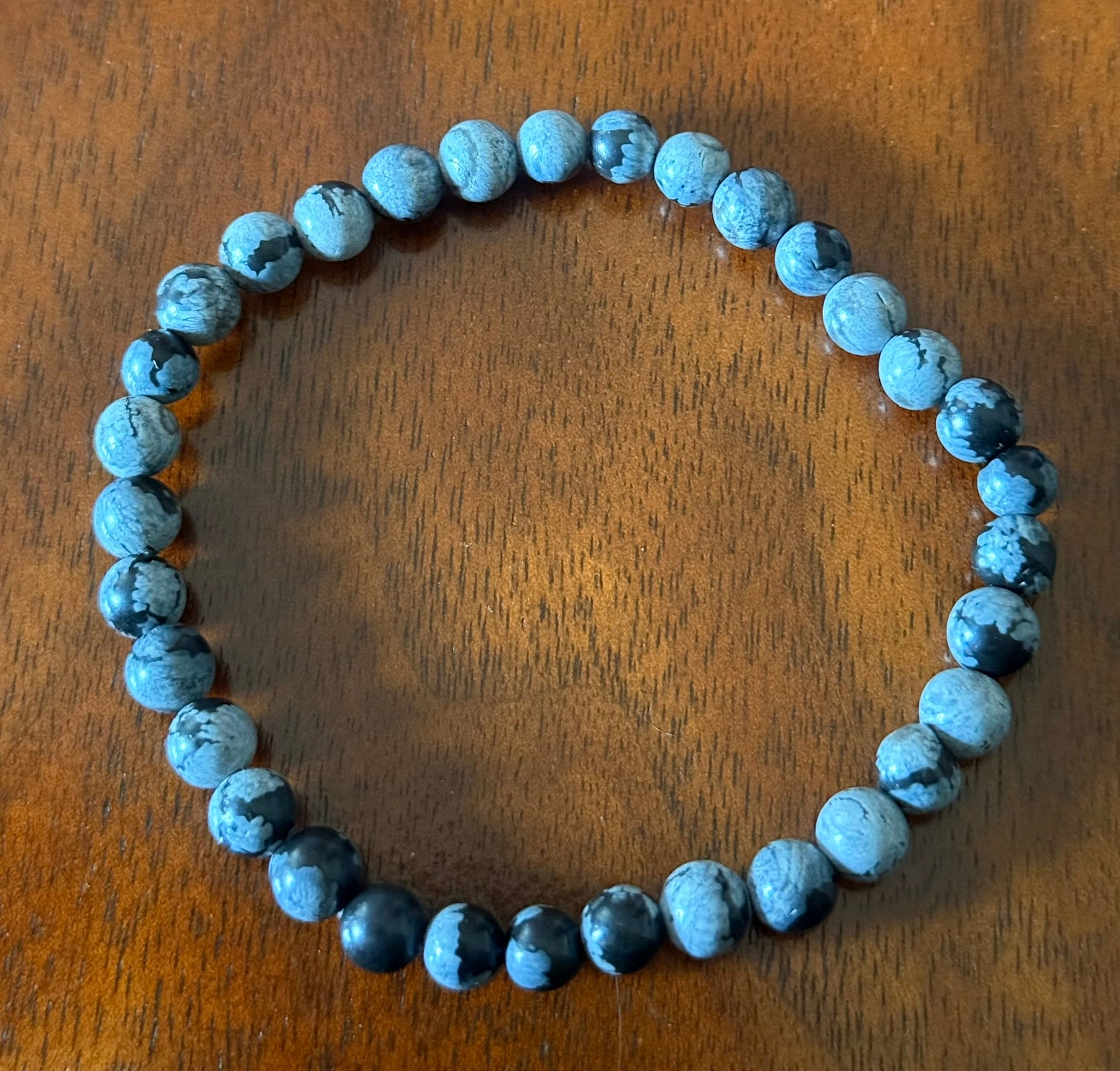 Snowflake Obsidian Bracelet
