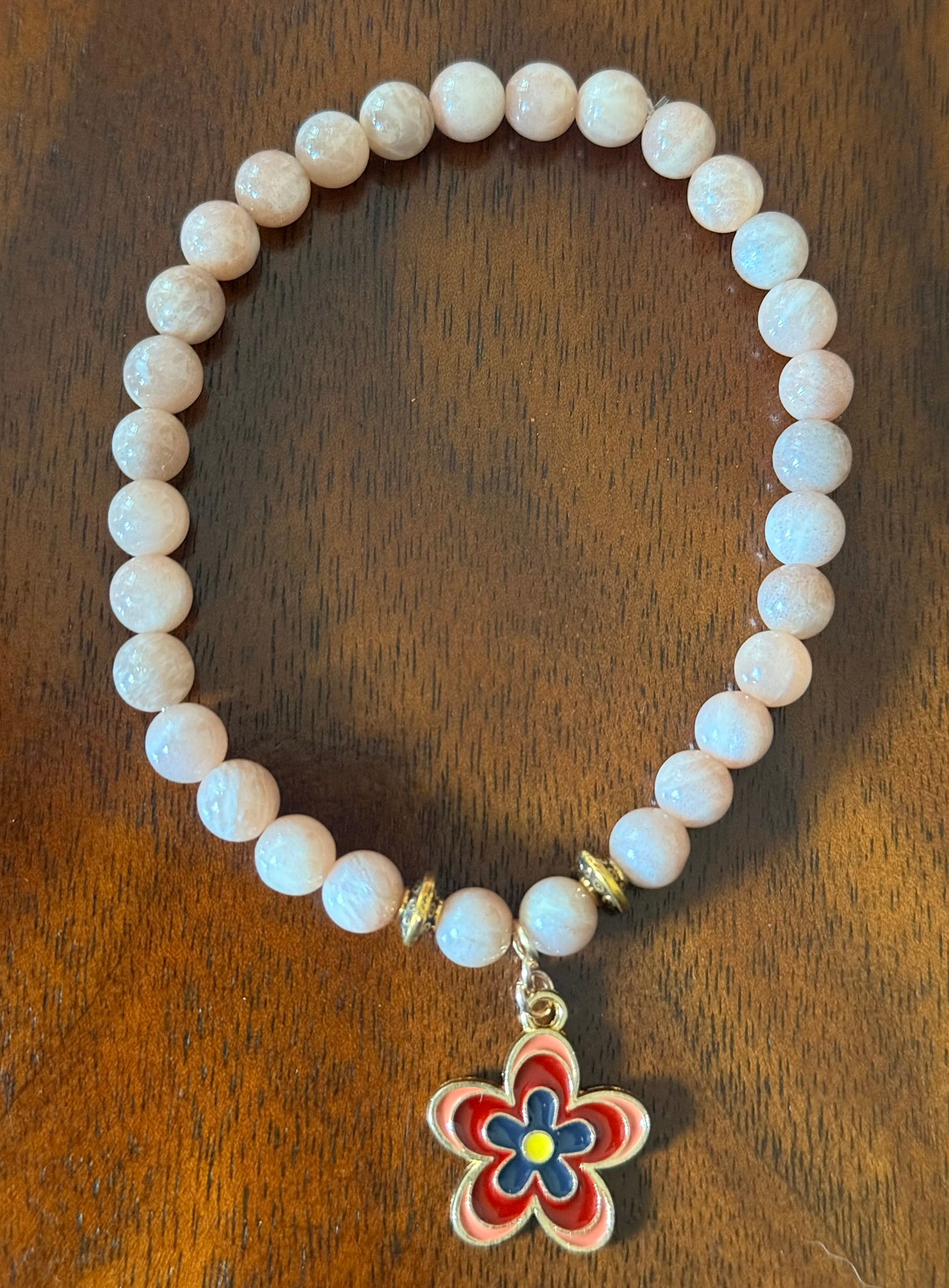 Peach Moonstone Bracelet